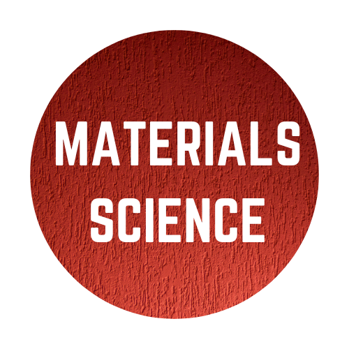 Red circle with text MATERIALS SCIENCE